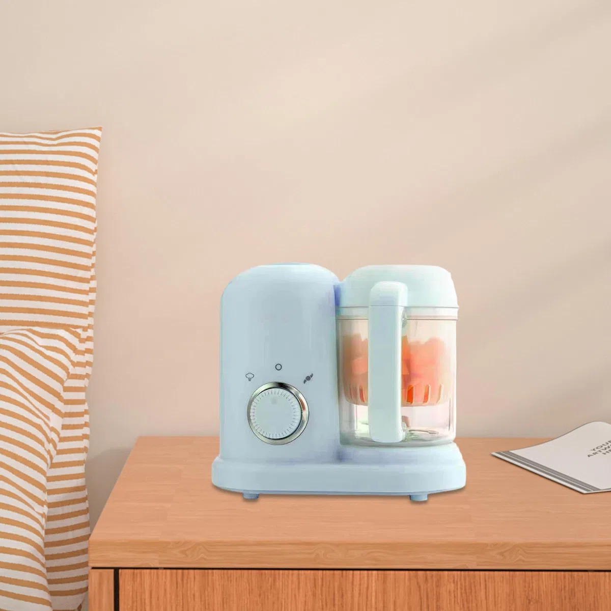 Babynahrungszubereiter Babynahrungsprozessor Zerkleinerer Dampfgarer Mixer Pürierer Mühle mit automatischer Koch- und Mahlfunktion, One Step, BPA-frei, selbstreinigend