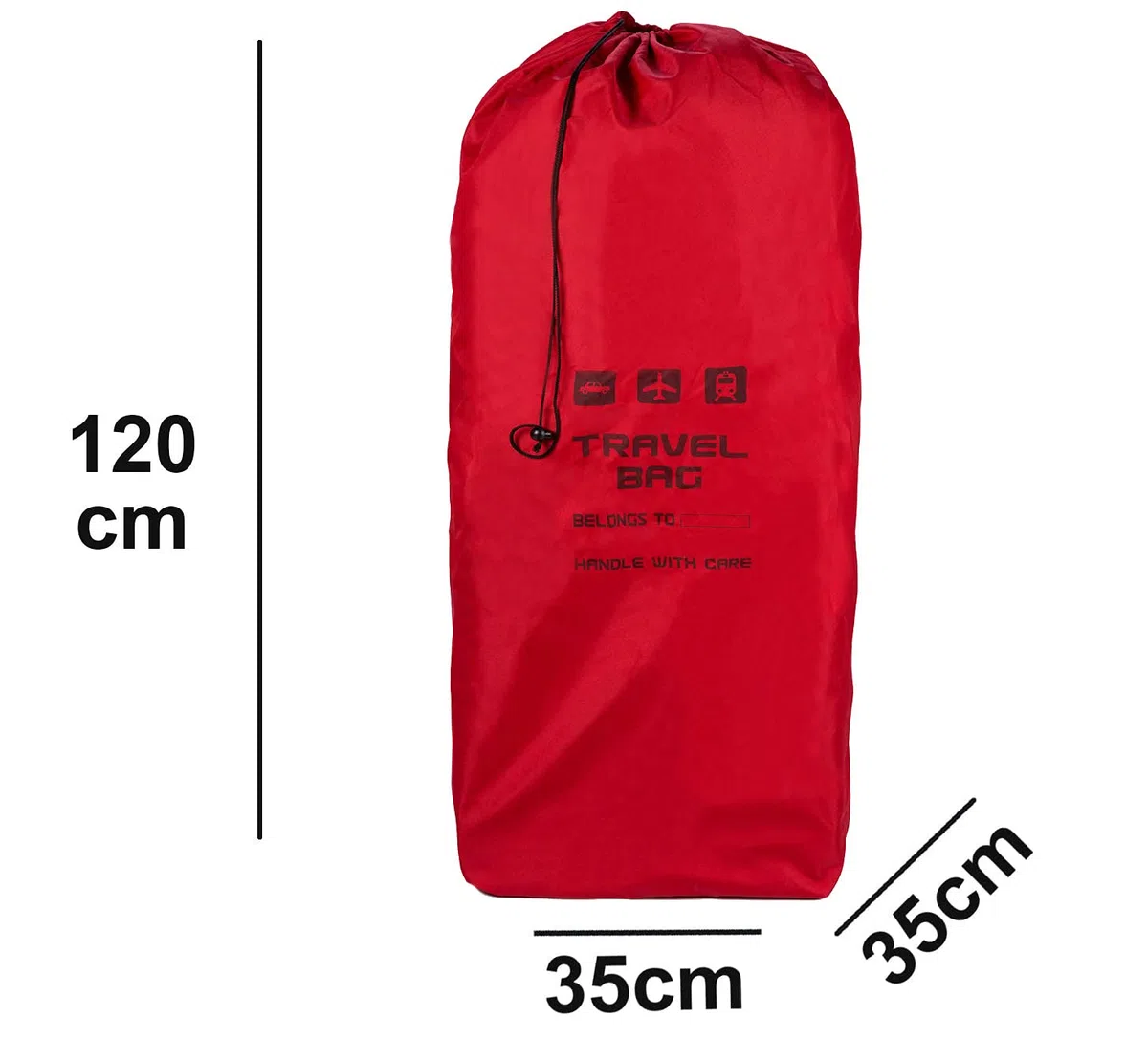 Ferocity Rote Reisetasche für Kinderwagen Größe zu 120x35x35 cm Transporttasche Buggy Tragetasche Faltbar als Rucksack perfekt am Flughafen beim Einchecken Bahnhof Autofahrten [085]