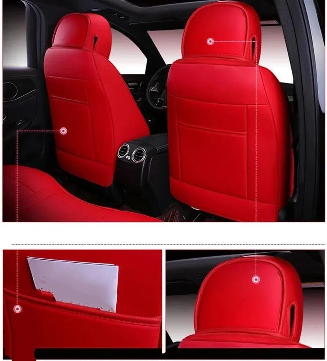 Autositzbezug Autositzbezug-Sets für Custom Autositzbezug für Mercedes für Benz C200 C300 C220 C250 C350 C400 C180 GLC300 GLC200 GLC260(4)