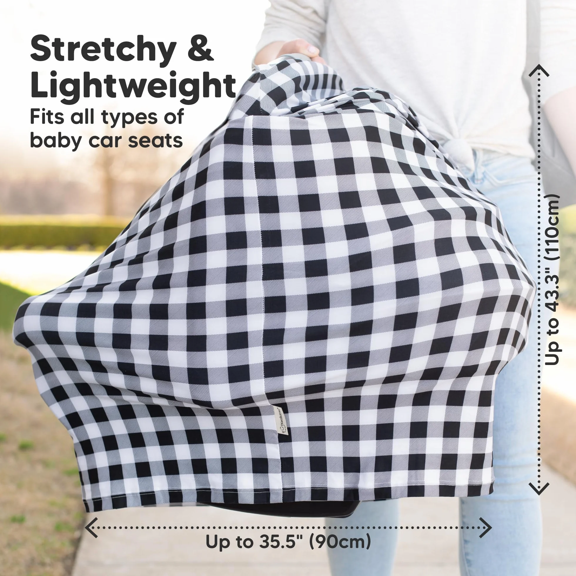 KeaBabies Stilltuch für Unterwegs - Multifunktionale Autositzbezüge für Baby, Weich & Atmungsaktiv Nursing Breastfeeding Cover, Babyautositzbezug für Mädchen, Junge Kinderwagenbezug (Herringbone)