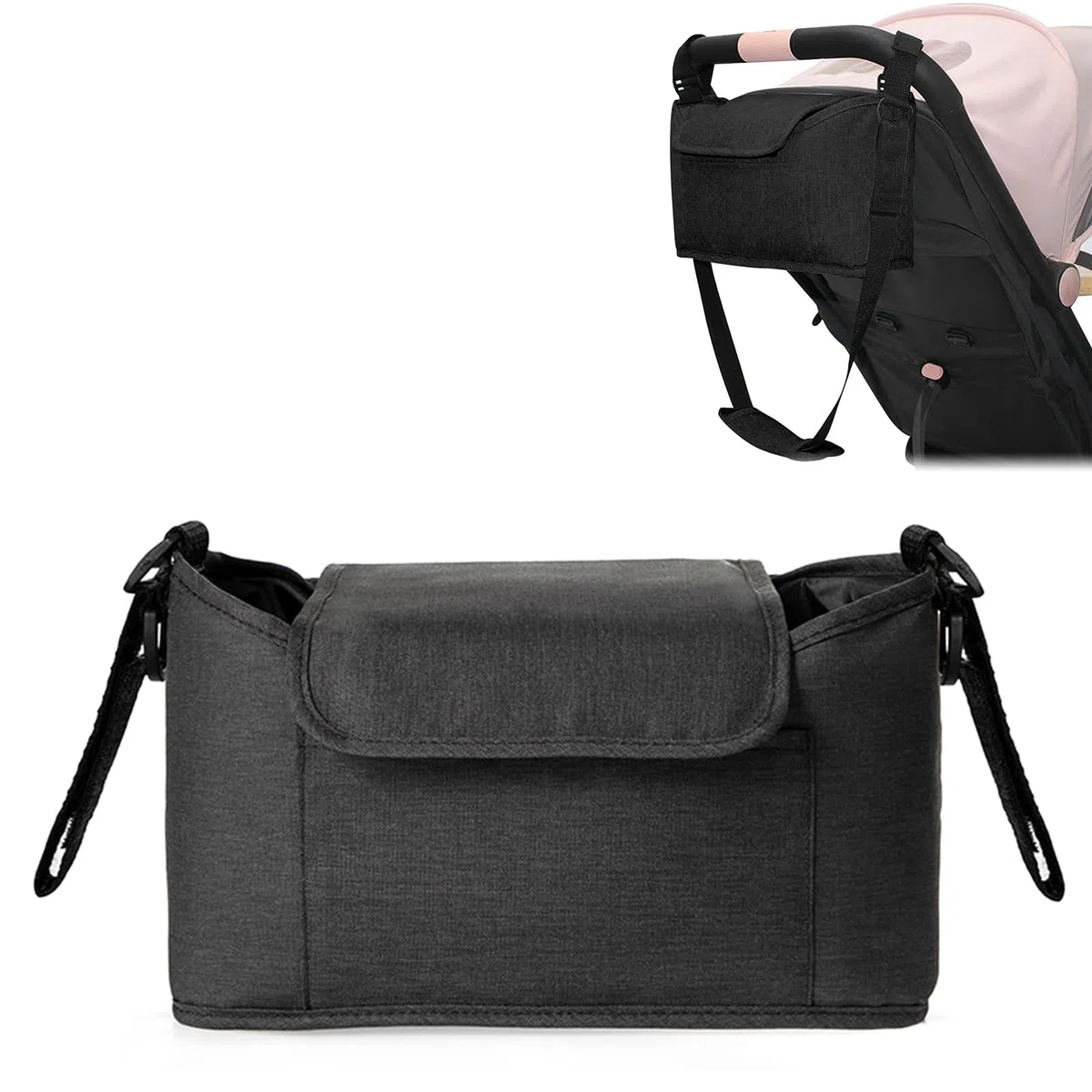 Tragbare Aufbewahrung Kinderwagen Taschen, Buggy Organizer Tasche mit Schultergurt, Buggy Kinderwagentasche Baby, Kinderwagen Organizer Universal Zum Tragen Windel, Handys, Spielzeug Snacks.
