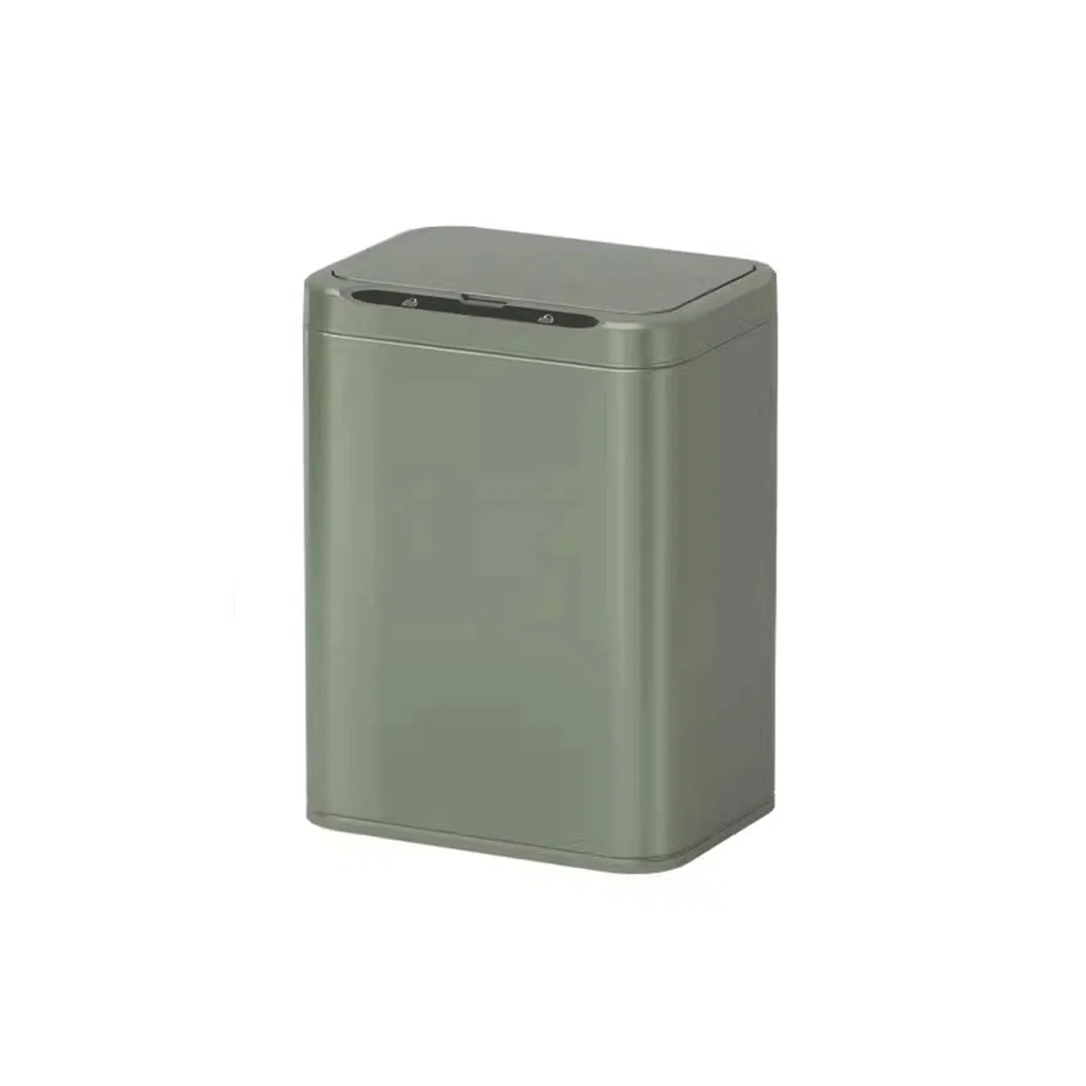 GLigeT Cubo de basura Intelligenter Sensor Mülleimer Haushalt Edelstahl Wohnzimmer Küche mit Deckel Licht Luxus Automatische Toilettenpapierkorb Contenedor de basura(Green,25L)