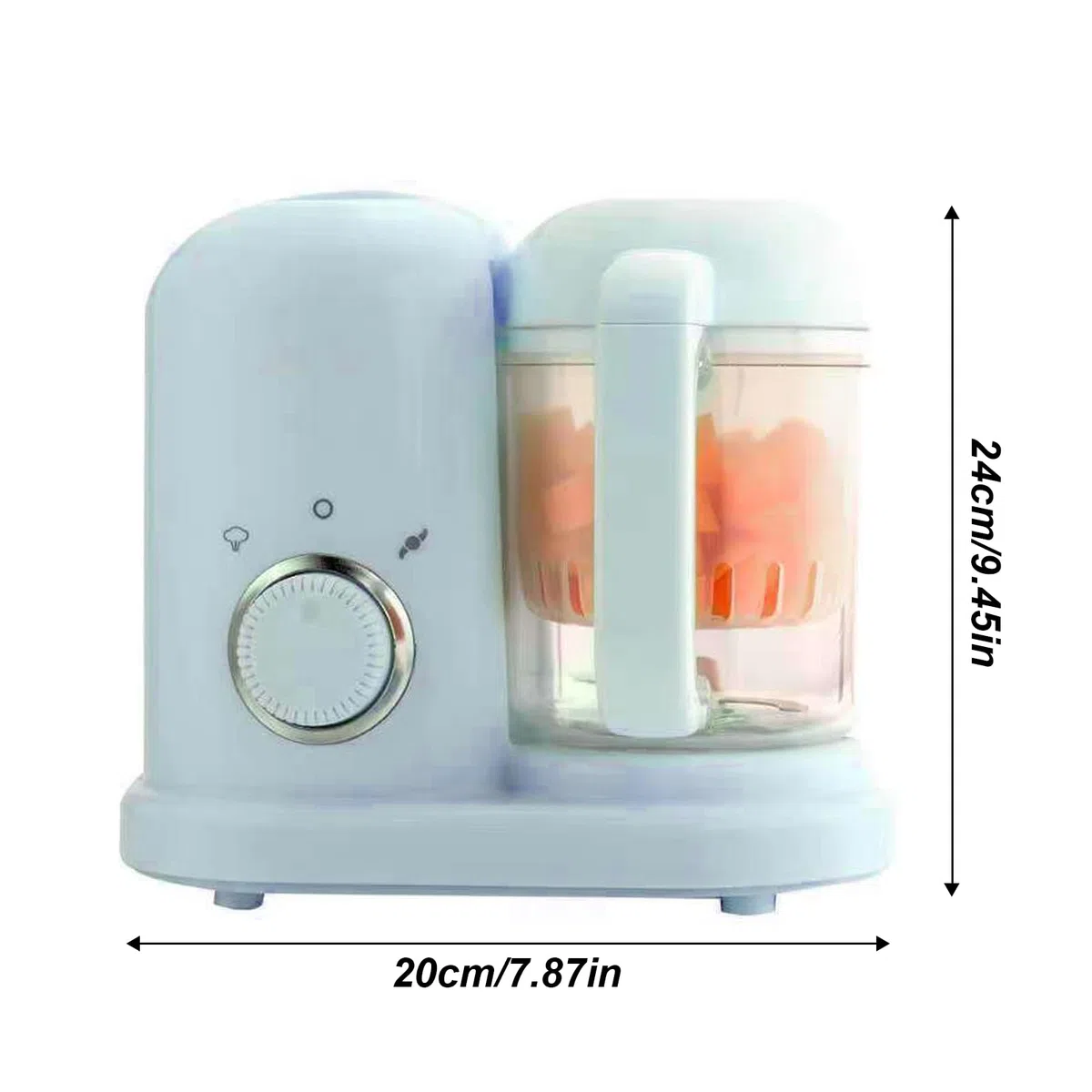 Babynahrungszubereiter Babynahrungsprozessor Zerkleinerer Dampfgarer Mixer Pürierer Mühle mit automatischer Koch- und Mahlfunktion, One Step, BPA-frei, selbstreinigend