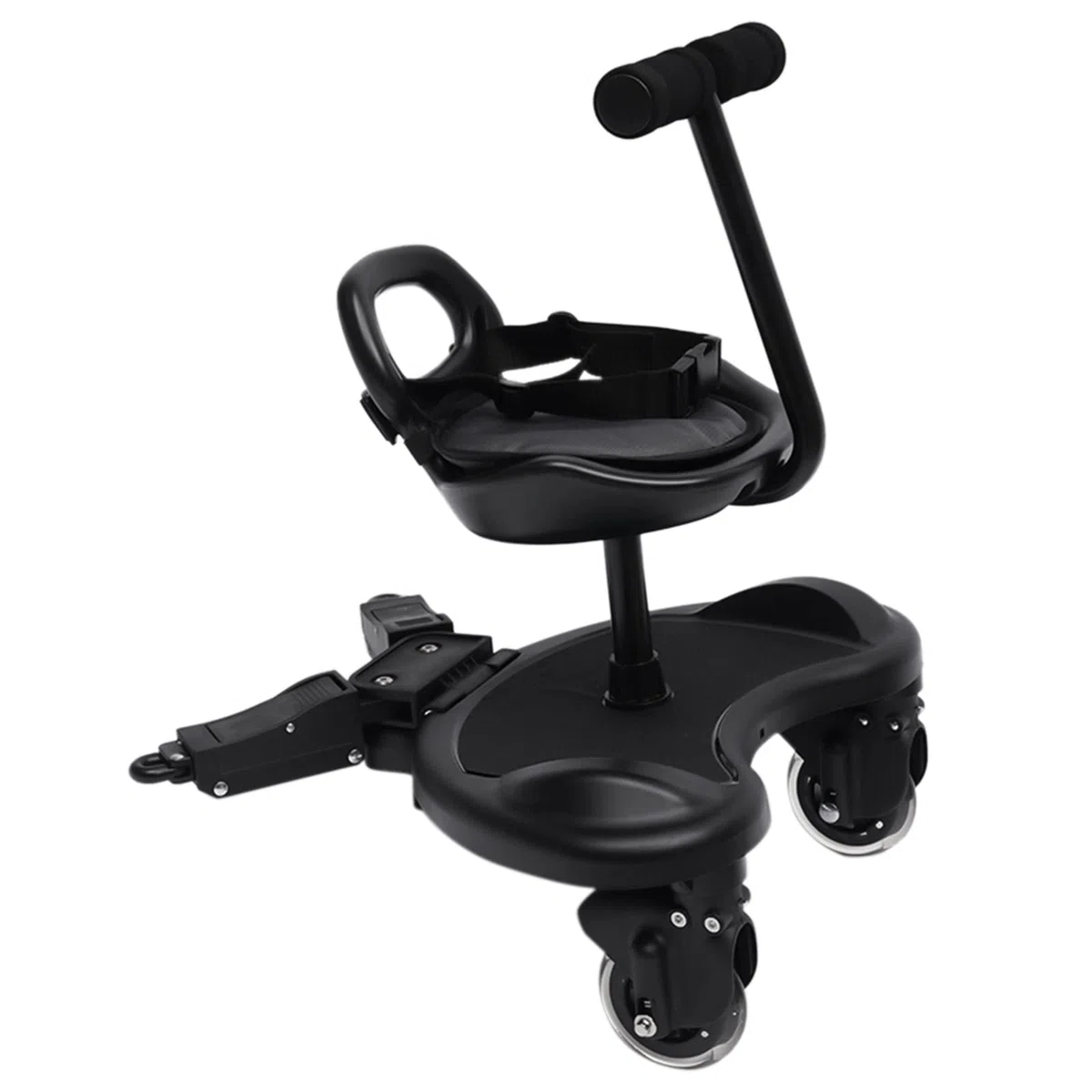 Universelles 2-in-1-Kinderwagen-Board mit abnehmbarem Sitz, Buggy, geeignet für 2 bis 6 Jahre, 25 kg maximale Belastung, Kleinkind-Befestigung, Trittständer, Aufsitzpedal