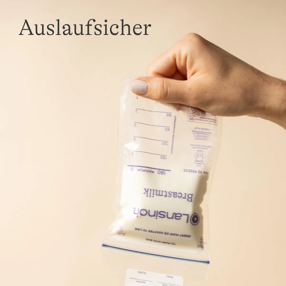 Lansinoh Muttermilchbeutel - 75 Stück - zum sicheren Aufbewahren und Einfrieren von Muttermilch - hygienisch & platzsparend