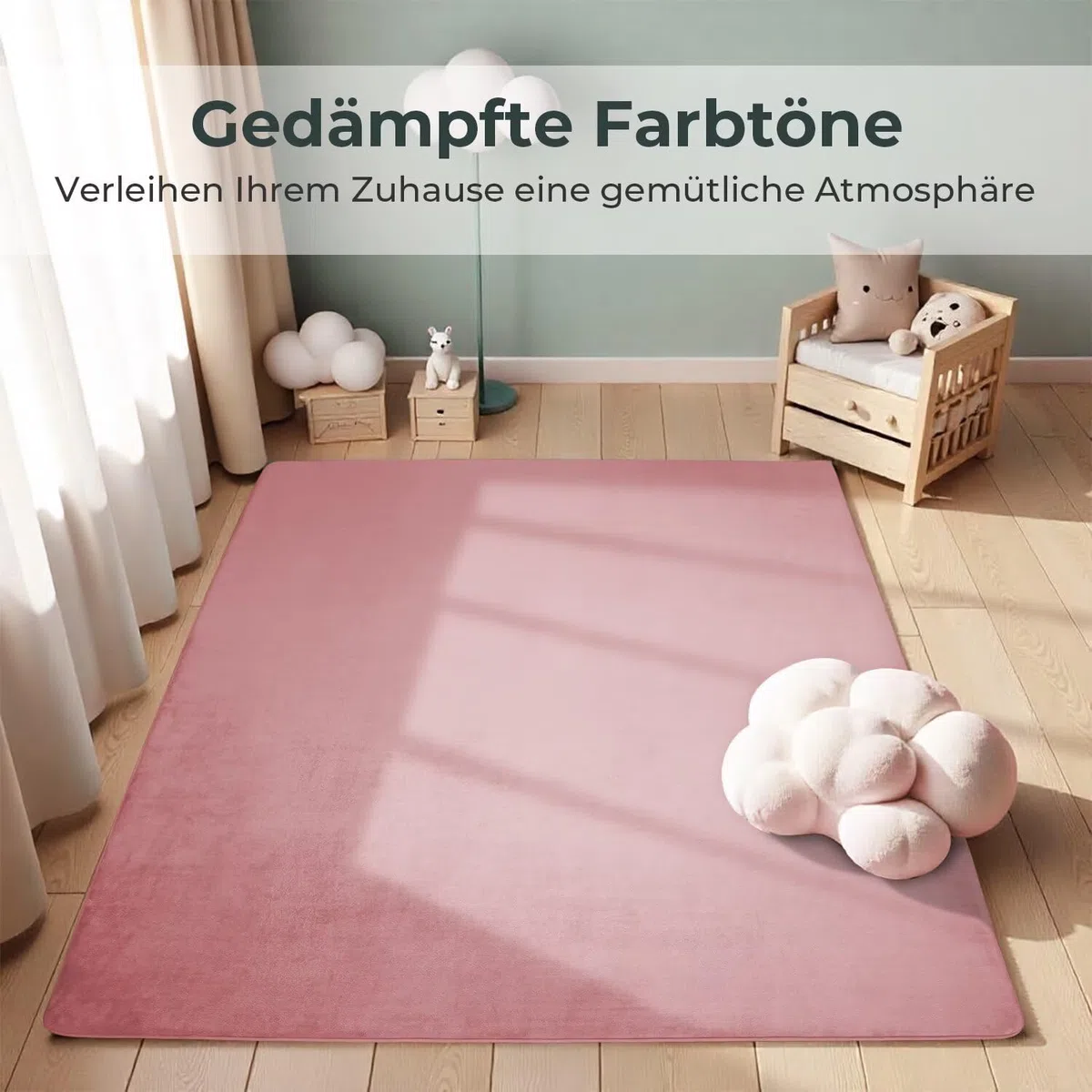 Krabbelmatte für Baby, 200×300×3CM Kinderteppich, rutschfest,
