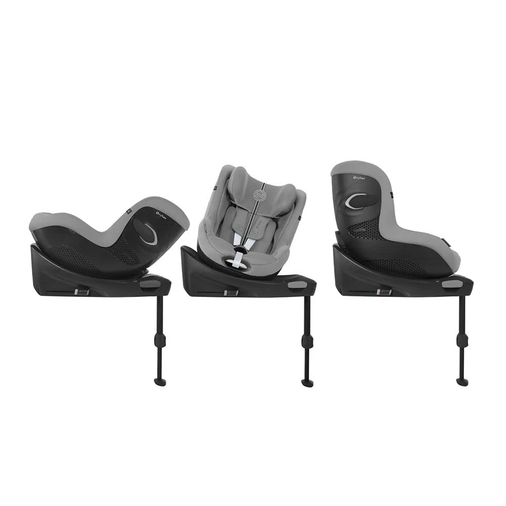 CYBEX Gold Kinder-Autositz Sirona Gi i-Size Plus inkl. Neugeboreneneinlage und Base, Ab ca. 0 bis 4 Jahre, Max. 20 kg, 40 - 105 cm, Stone Grey