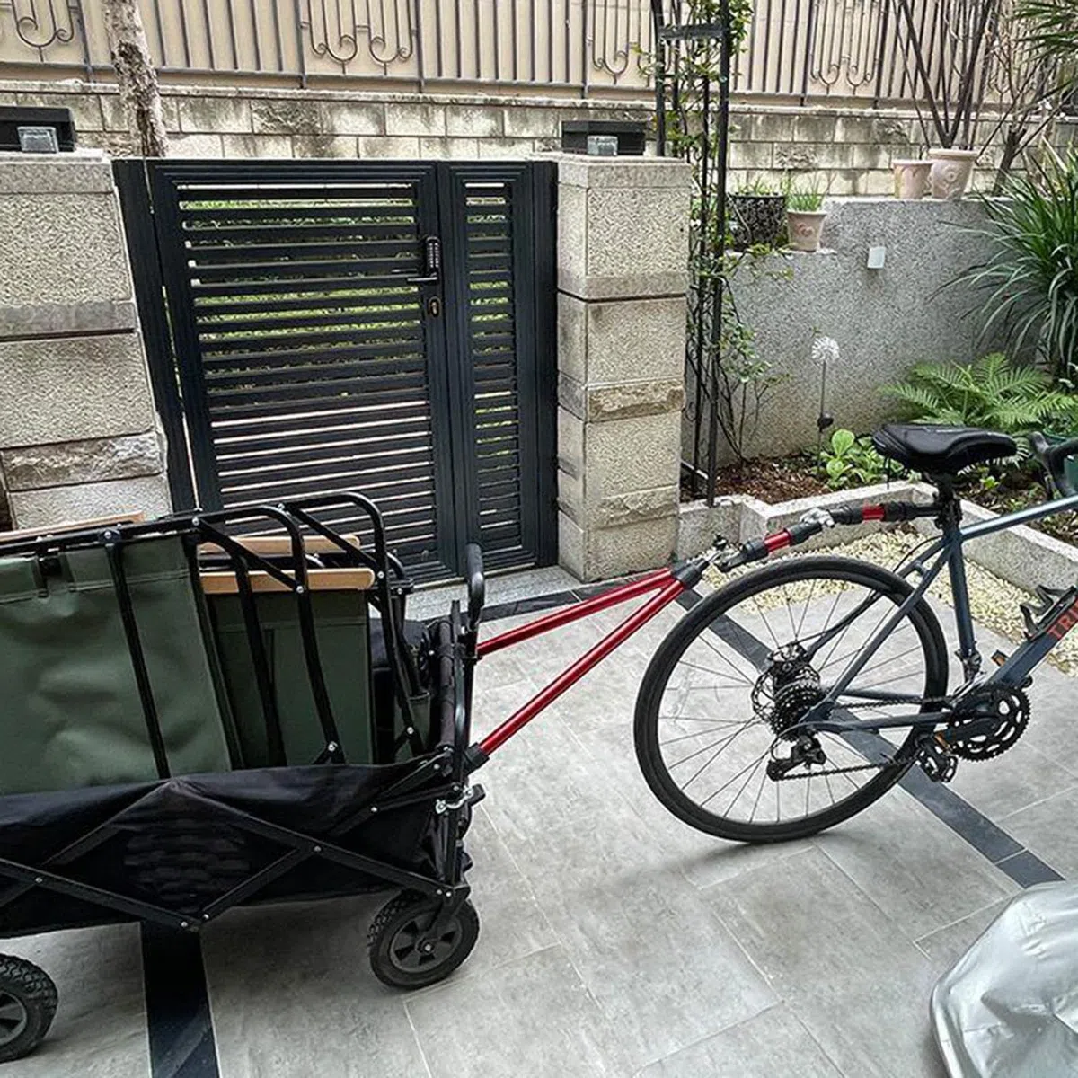 Fahrradanhänger-Verbinder, Lastenanhänger-Zugstange, klappbar, aus Aluminiumlegierung, Verbindungsstange für Fahrrad- und Elektrofahrzeuganhänger, geeignet für Mountainbikes, Kinderfahrräder