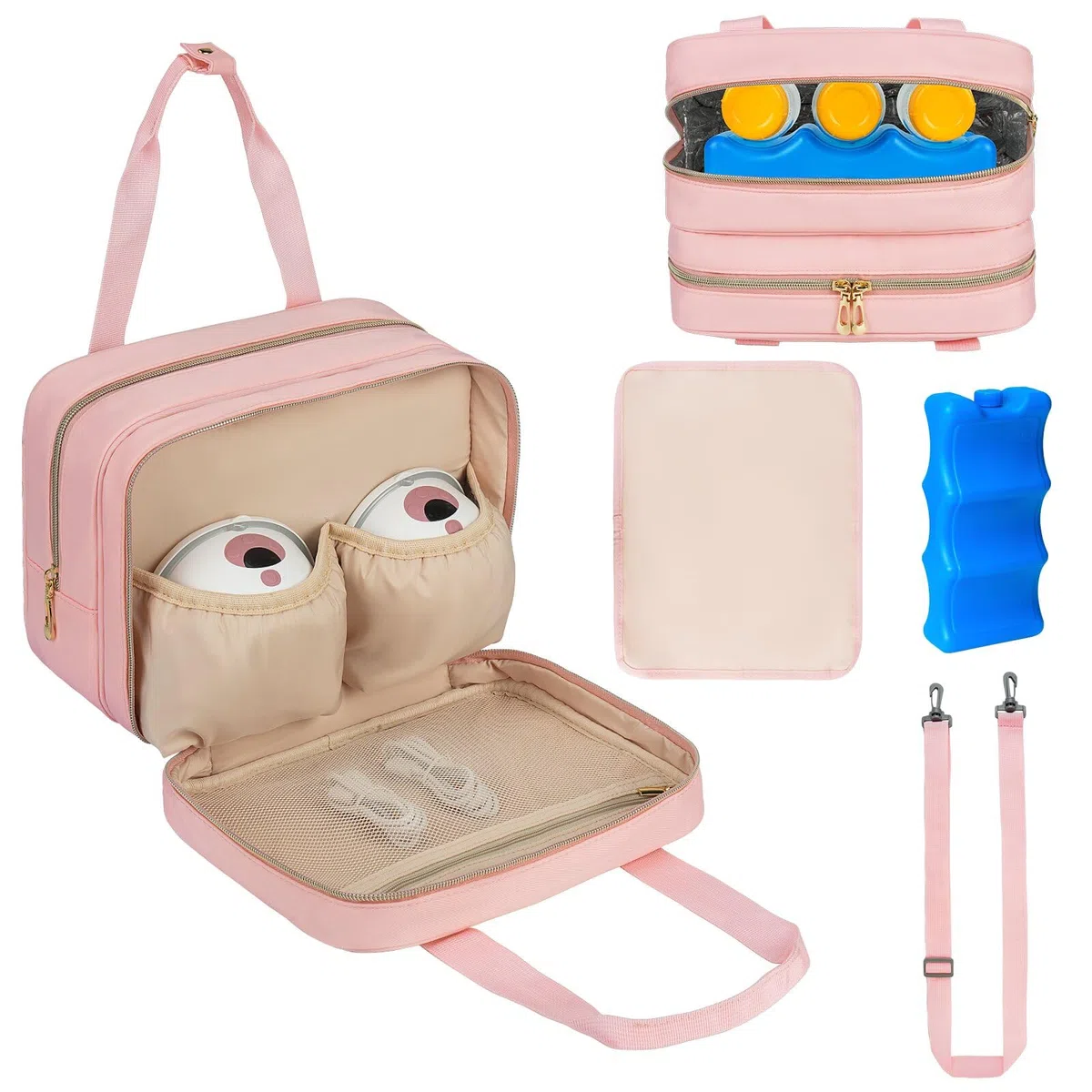 Tragbare Milchpumpen-Tasche, Rosa