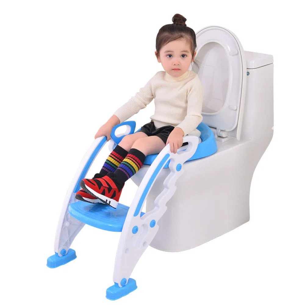 Topfchen Sitz Fir Kinder, Töpfchen-Toilettensitz-Baby-Kleinkind-Kinder-Toiletten-Trainer Mit Trittleiter Für Jungen Und Mädchen,Green-Cushion