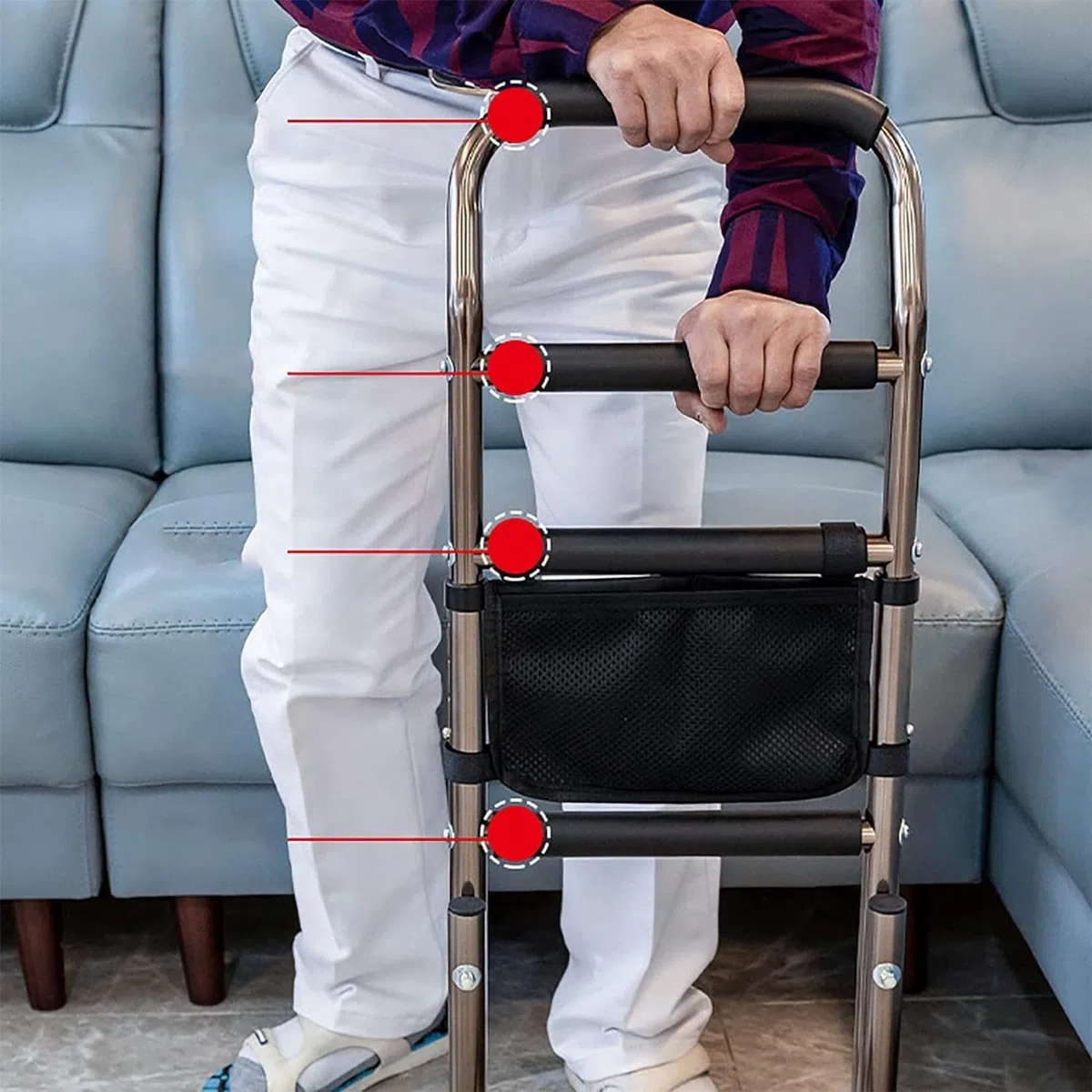 Sicherheits-H﻿ilfsgeländer für ältere Menschen Aufstehhilfe Bettarmlehne tragbarer Bettstützgriff für Couch Liegestuhl handicapé/B/XL