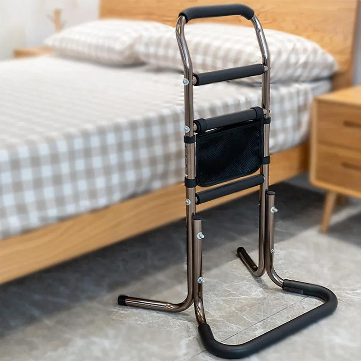 Sicherheits-H﻿ilfsgeländer für ältere Menschen Aufstehhilfe Bettarmlehne tragbarer Bettstützgriff für Couch Liegestuhl handicapé/B/XL