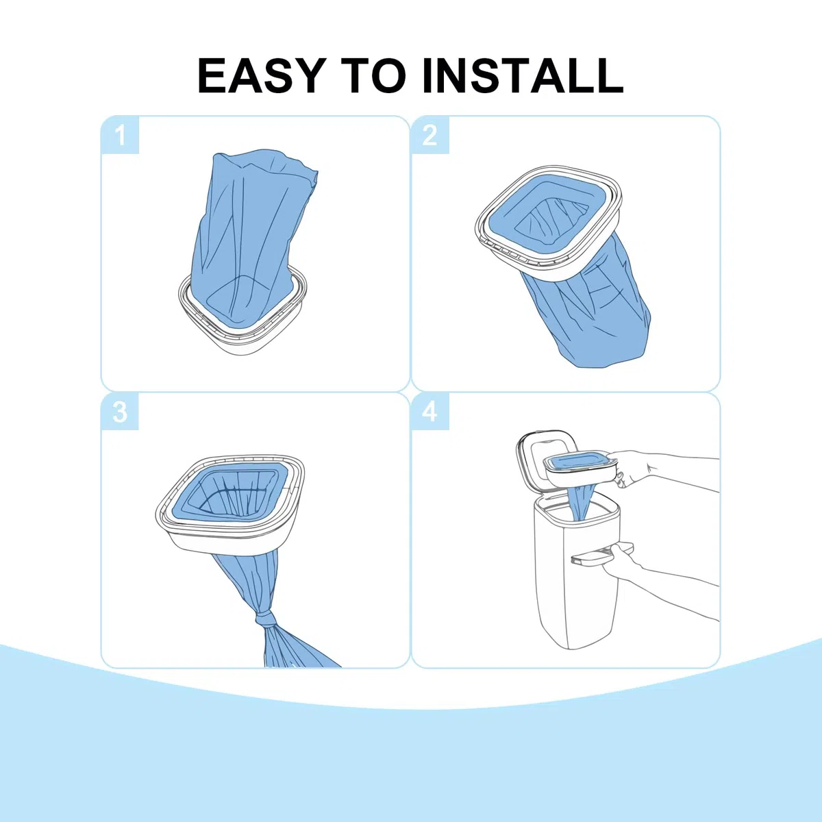 Jumbo+ quadratische Nachfüllbeutel, kompatibel mit Diaper Genie Compact, Classic und Select Eimern, für bis zu 1080 Windeln in Neugeborenengröße, 3 Stück
