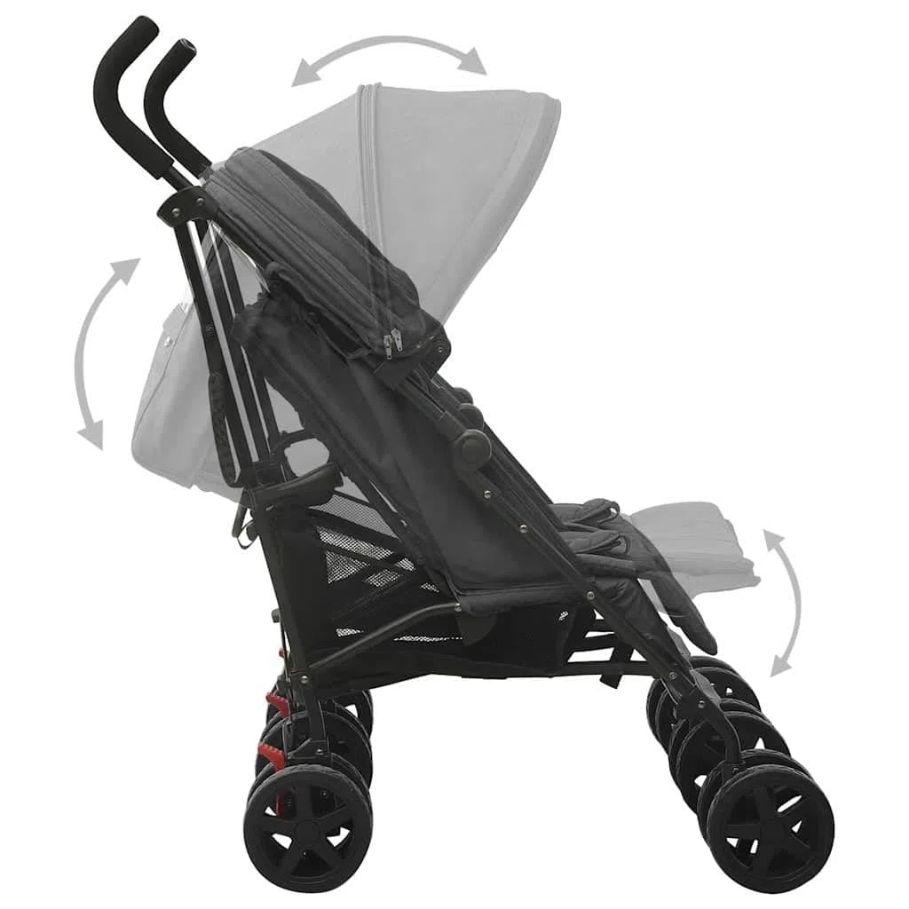 Generisch Geschwisterwagen Anthrazit Stahl 14.4kg