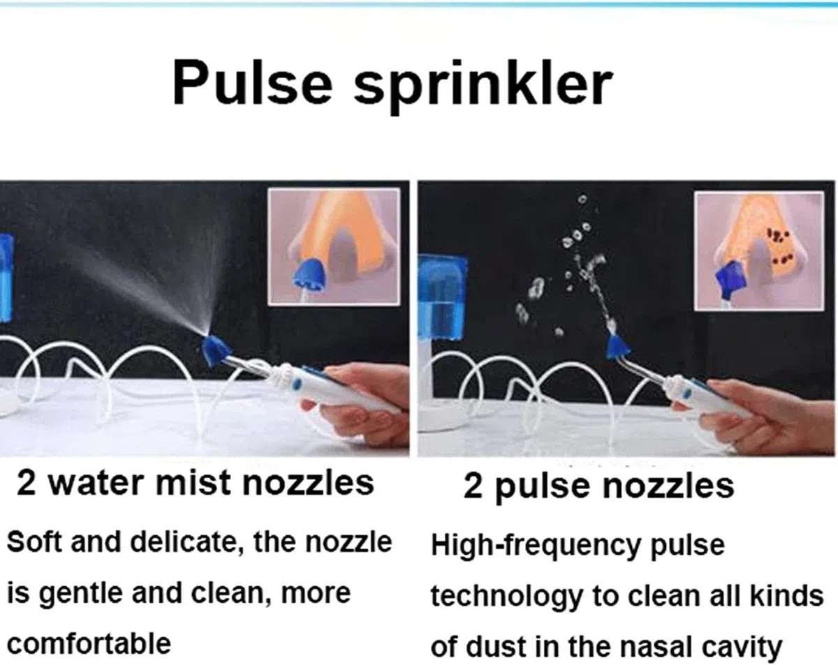 Nasenspülsystem mit 1000 ml großem Wassertank – druckverstellbares Sinusspülset, perfekt für Erwachsene und Kinder – effektiver Nasenreiniger