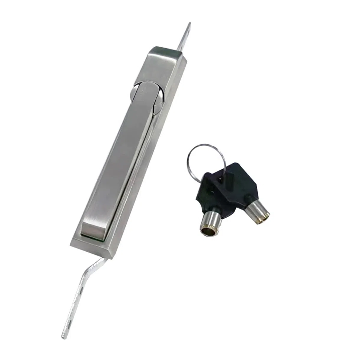 304 Edelstahl-Dreipunkt-Stangenverriegelungspanel, elektrisches Stangensteuerschloss, große Schaltschrank-Verteilerkastenschlösser(1 Sets-A-Stainless)