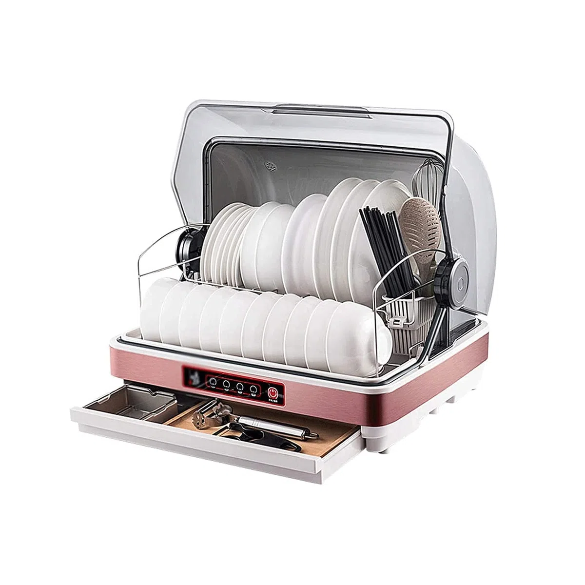 Tragbarer Mini-Sterilisator, Ein-Knopf-Tischsterilisator, geeignet für Küchen, Wohnungen und Restaurants.