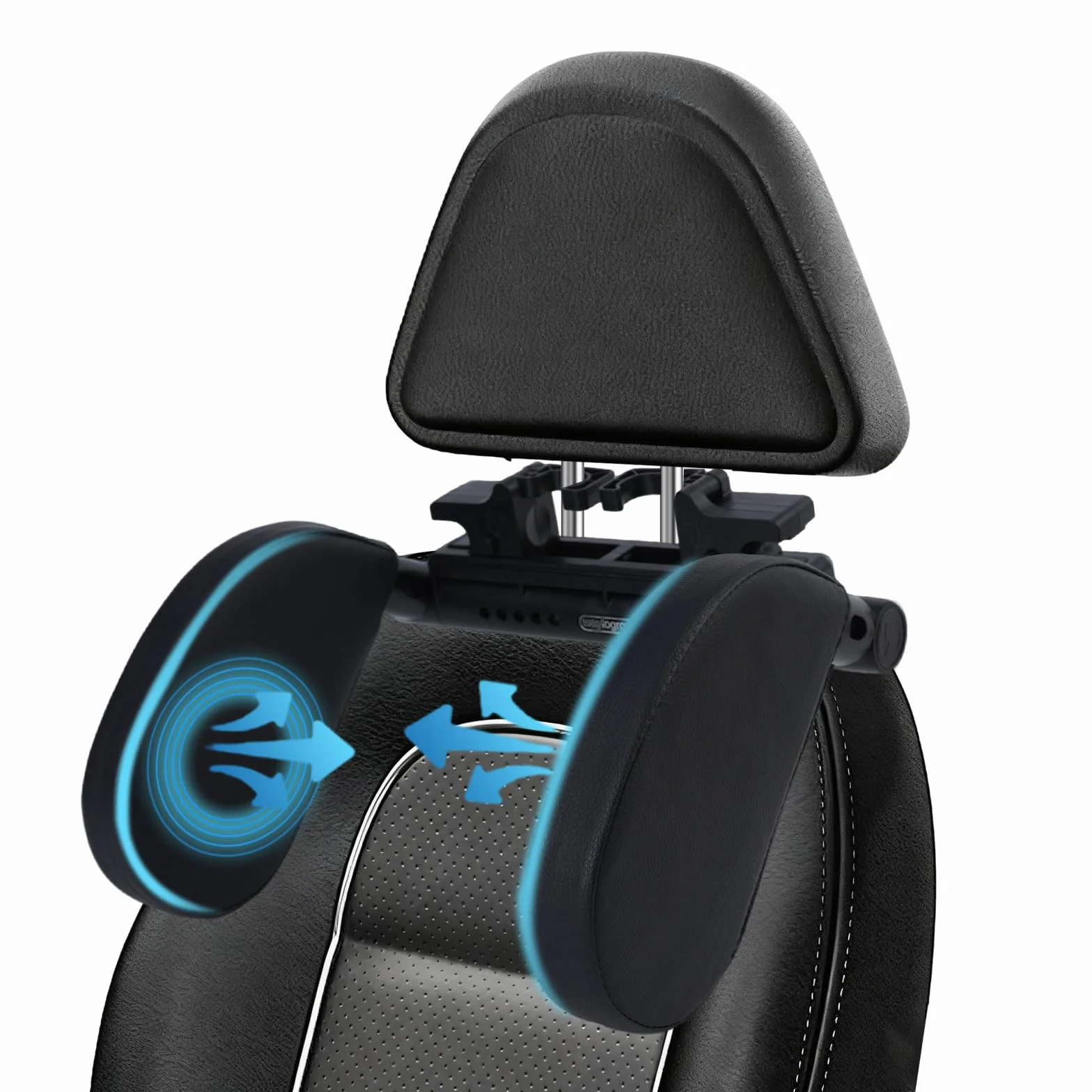 Opfstütze Auto Kinder, Einziehbare Abnehmbare Nackenstütze 360 °Rotation Verstellbarem Auto Kopfstütze, Autositz Seitliches Kopfstützkissen für Erwachsene Kinder beim Fahren oder Reisen im Auto