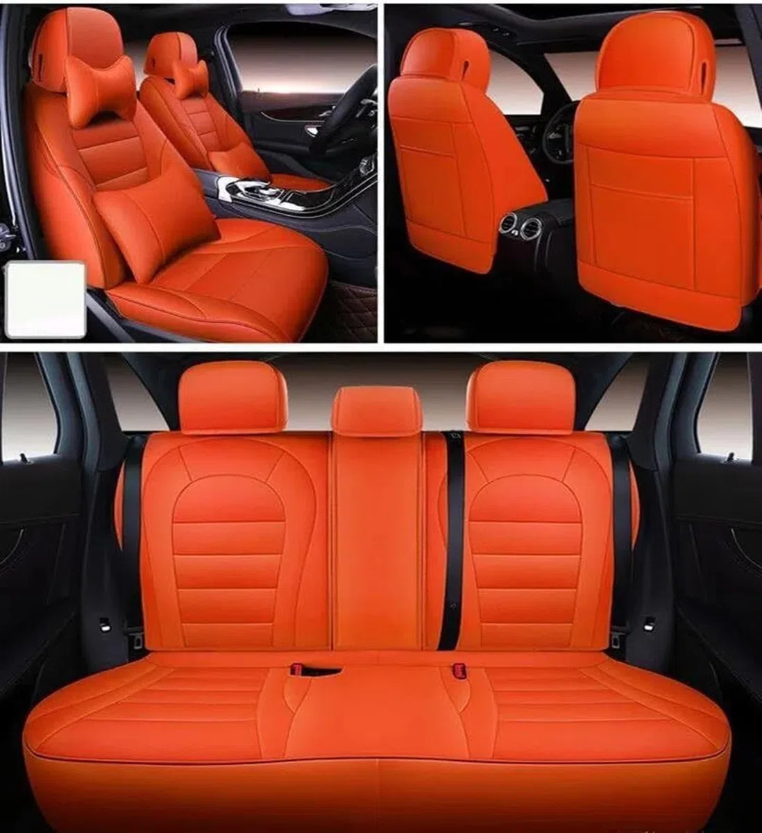 Autositzbezug Autositzbezug-Sets für Custom Autositzbezug für Mercedes für Benz C200 C300 C220 C250 C350 C400 C180 GLC300 GLC200 GLC260(4)