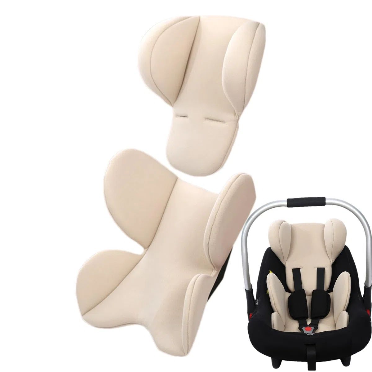 Babyautositz Kissen, Neugeboreneneinsatz Babyschale, Extra Weiches Autositz-Einsatzkissen, Sitzverkleinerer Babyschale, Kopf-Nacken-Sitzeinlage, Kopf Und Körperstütze Für Babyautositze