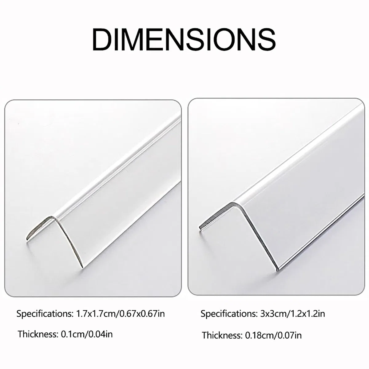 Klarer Wand-Eckenschutz, 10 Stück, klarer Kantenschutz, Möbeldekor-Abdeckung, selbstklebend, for Schutz und zur Dekoration von Wand-, Tisch- und Türrahmen(3x180cm/1.2x71in)