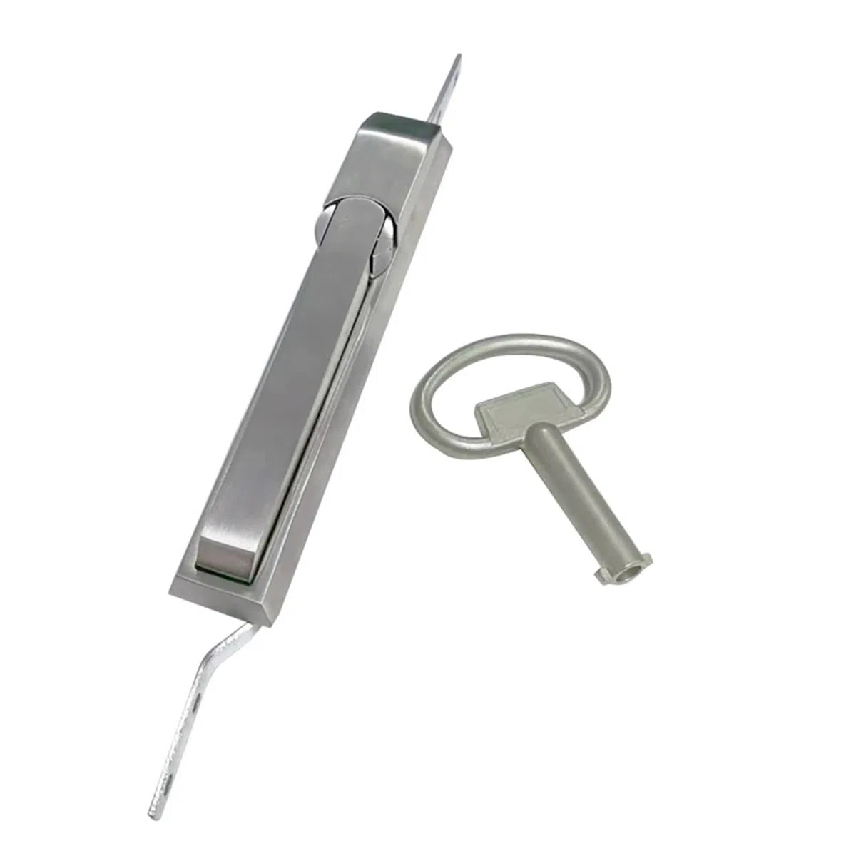 304 Edelstahl-Dreipunkt-Stangenverriegelungspanel, elektrisches Stangensteuerschloss, große Schaltschrank-Verteilerkastenschlösser(1 Sets-A-Stainless)