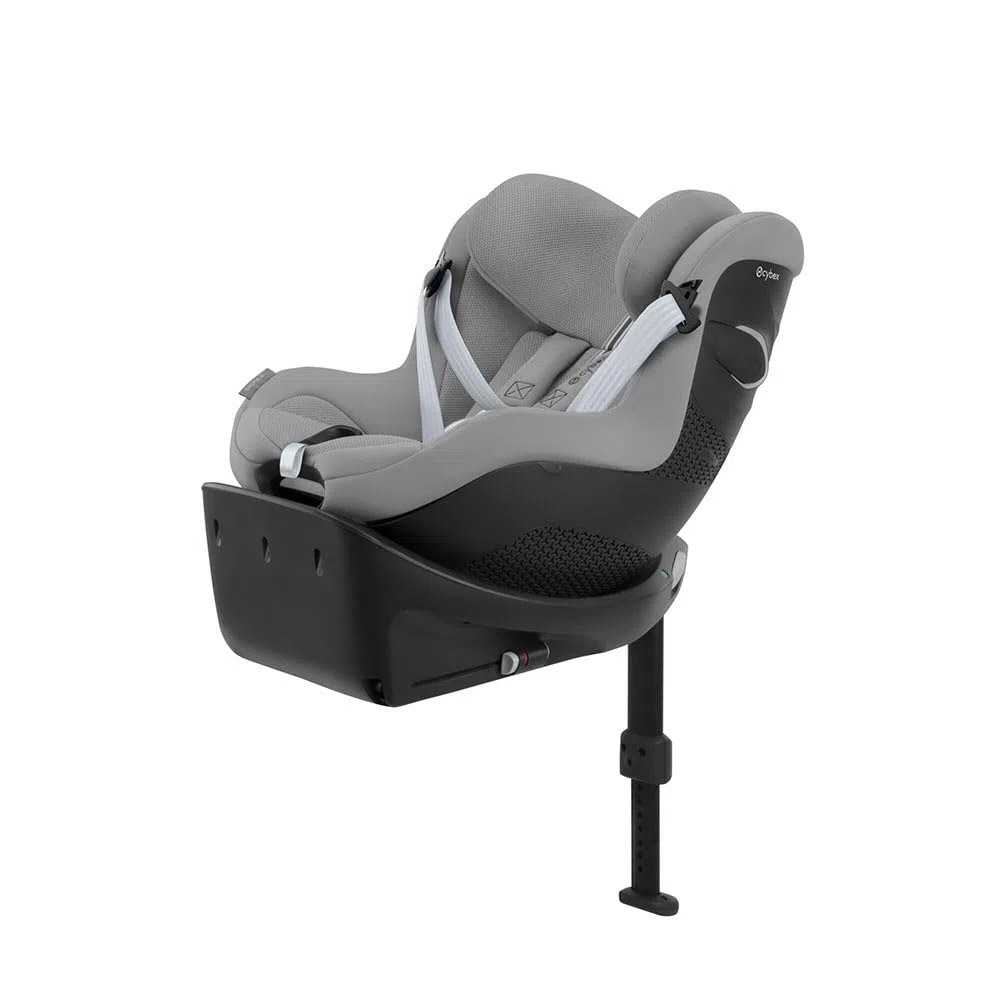 CYBEX Gold Kinder-Autositz Sirona Gi i-Size Plus inkl. Neugeboreneneinlage und Base, Ab ca. 0 bis 4 Jahre, Max. 20 kg, 40 - 105 cm, Stone Grey