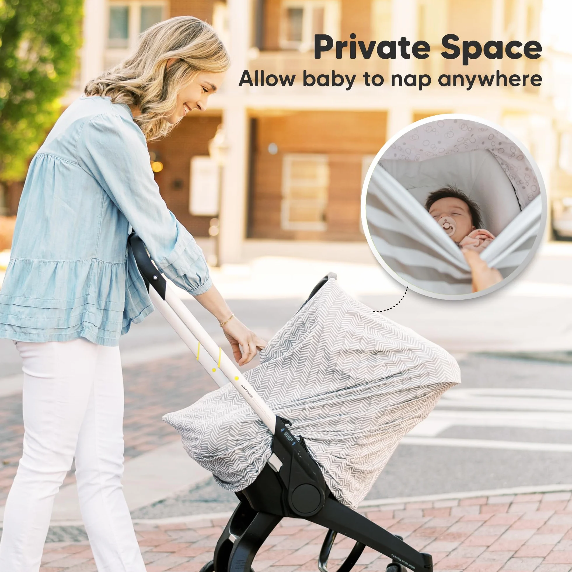 KeaBabies Stilltuch für Unterwegs - Multifunktionale Autositzbezüge für Baby, Weich & Atmungsaktiv Nursing Breastfeeding Cover, Babyautositzbezug für Mädchen, Junge Kinderwagenbezug (Herringbone)