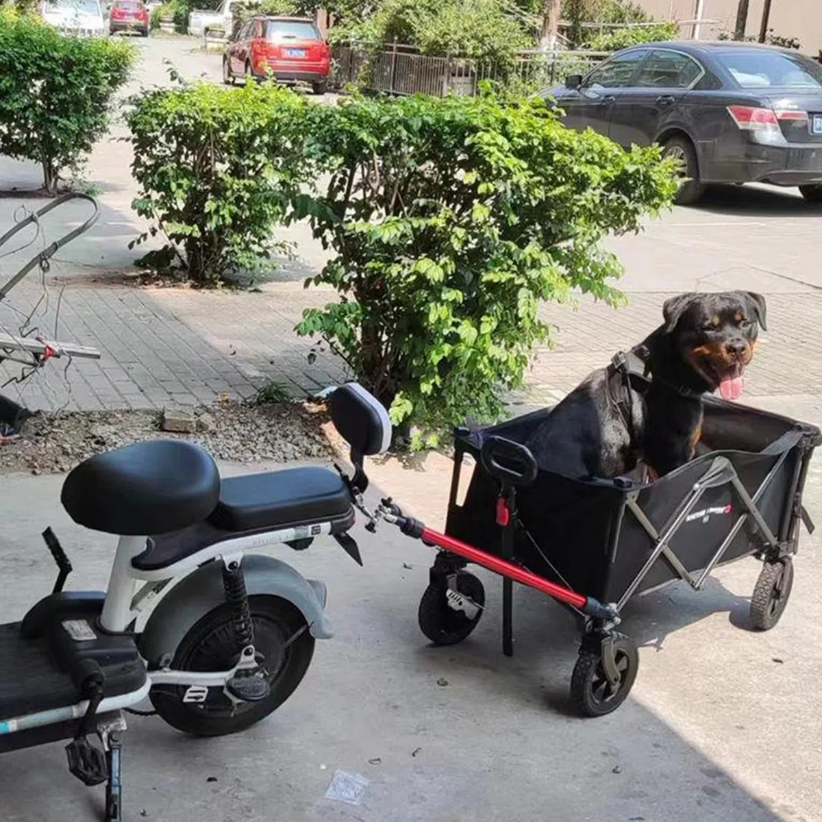 Fahrradanhänger-Verbinder, Lastenanhänger-Zugstange, klappbar, aus Aluminiumlegierung, Verbindungsstange für Fahrrad- und Elektrofahrzeuganhänger, geeignet für Mountainbikes, Kinderfahrräder