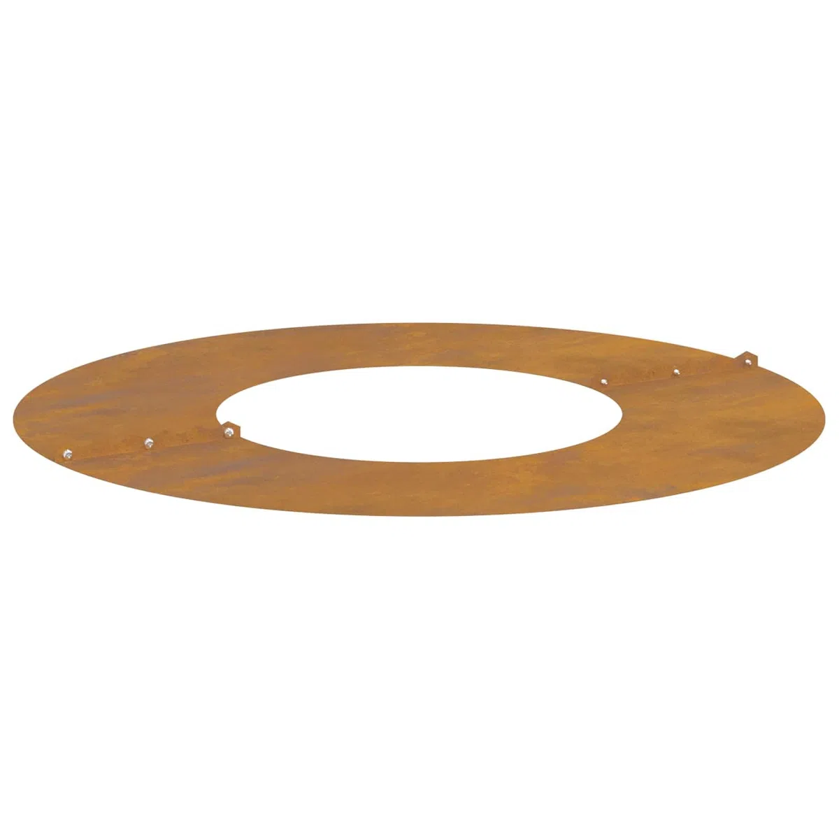 5er Set Flacher Baumbegrenzer aus wetterfestem Stahl, Braun, Ø30/60 cm, für Garten, Landschaftsbau, Wurzeln Schutz
