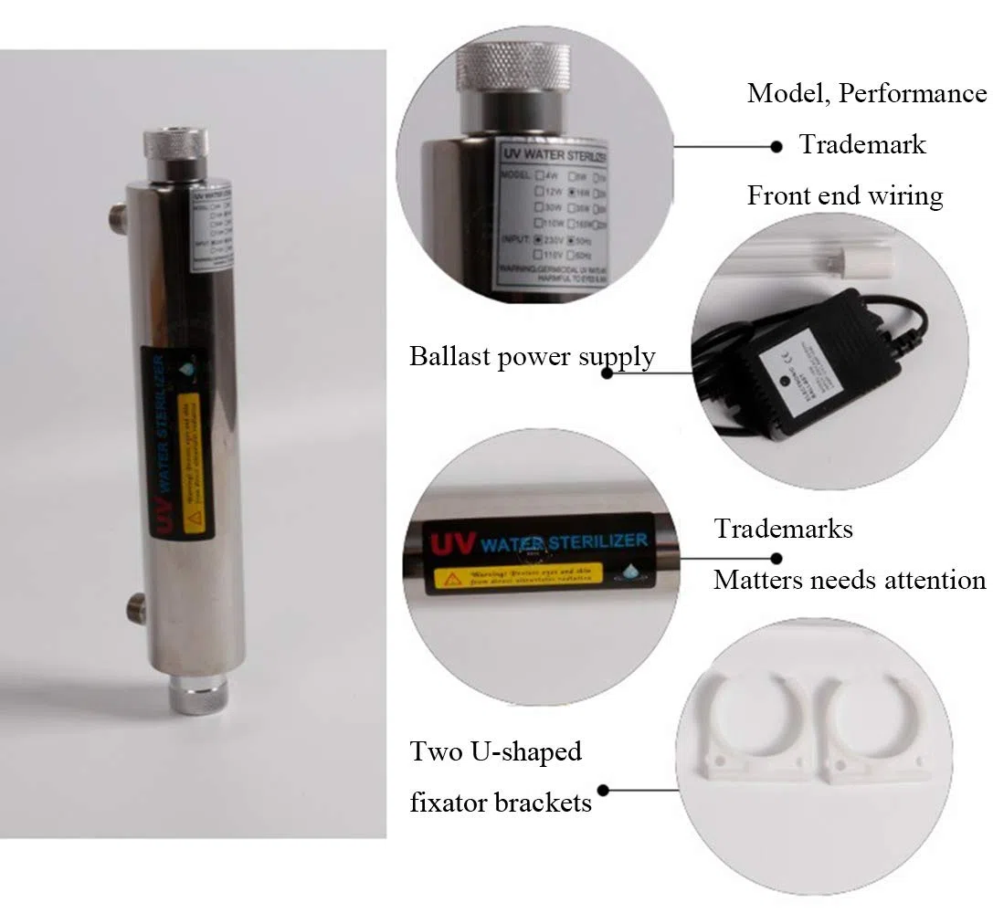 Edelstahl UV-Desinfektion UV-Sterilisator für die 55 W 12 GPM