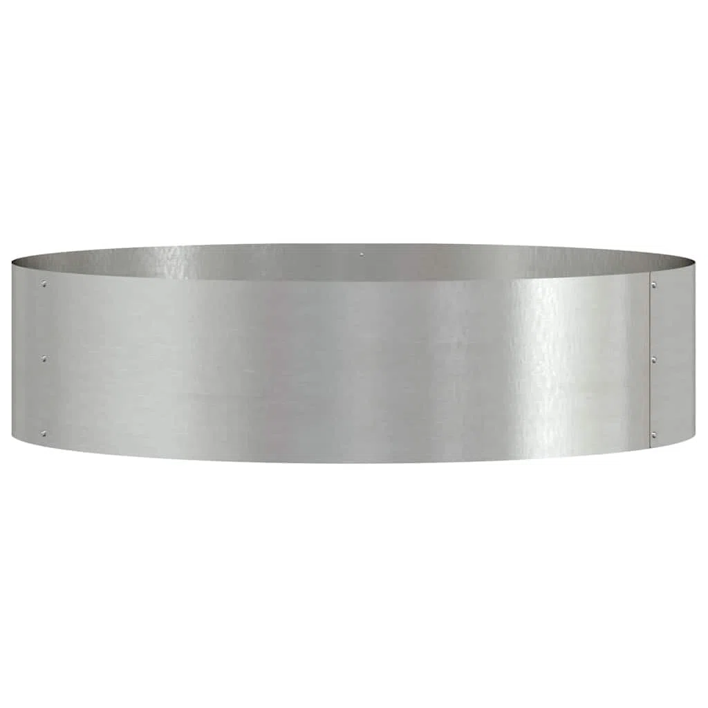 Pflanzenring 5 STK. Silber 80 x 80 x 20 cm Edelstahl Garten Robust