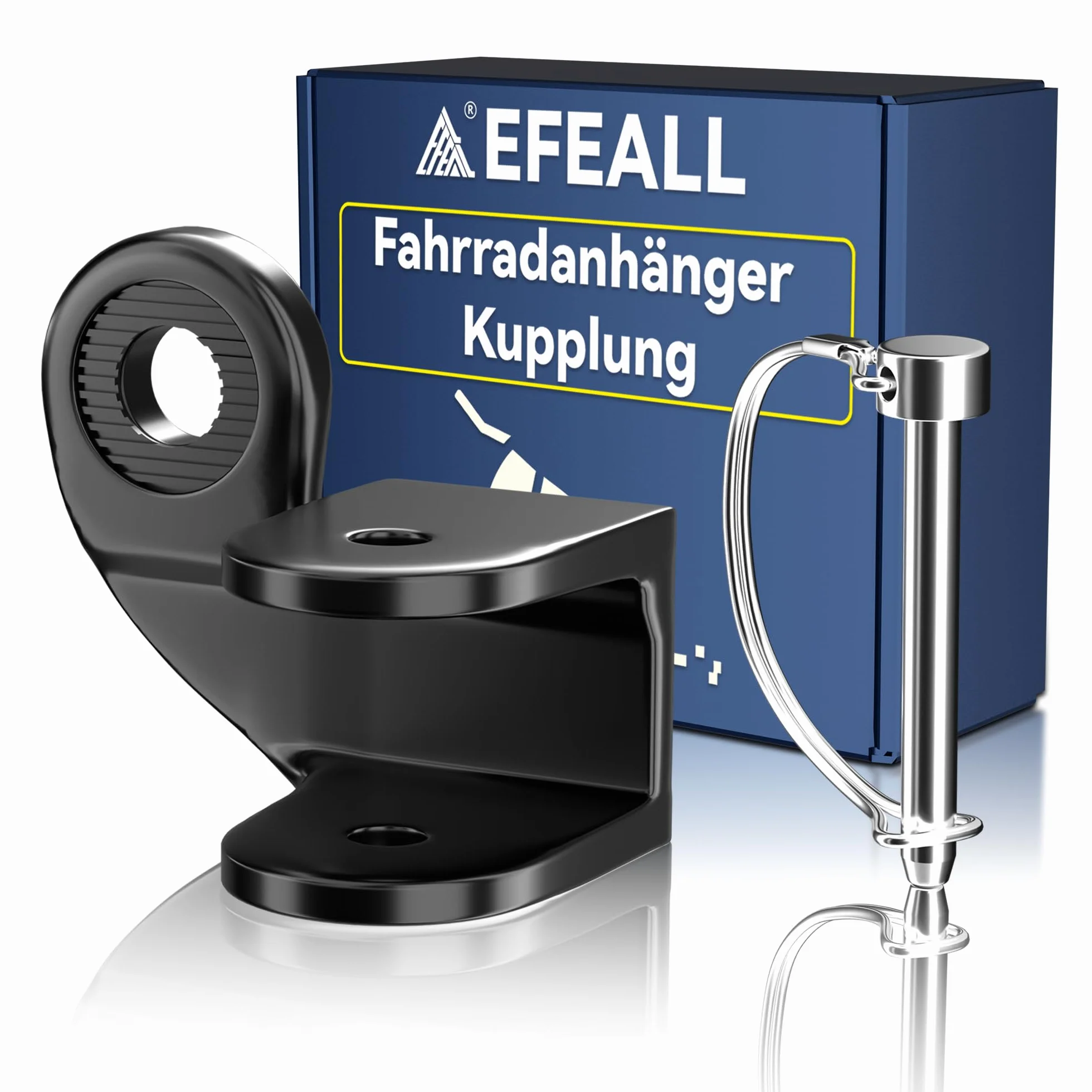 Fahrradanhänger Kupplung für Qeridoo Fahrradanhänger, Stabile Fahrrad Anhängerkupplung mit Sicherheitsstift, Fahrradkupplung für Hundeanhänger, Kinderanhänger, Lastenanhänger
