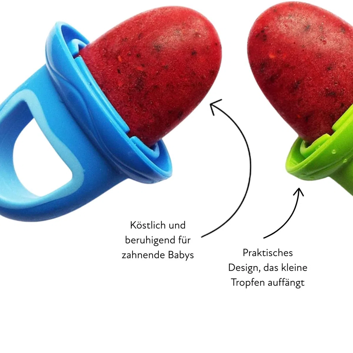Nuby - Eisformen - Eis am Stiel für Babys und Kleinkinder - Schnullerformen in bunten Farben zum entfrieren - 6+ Monate