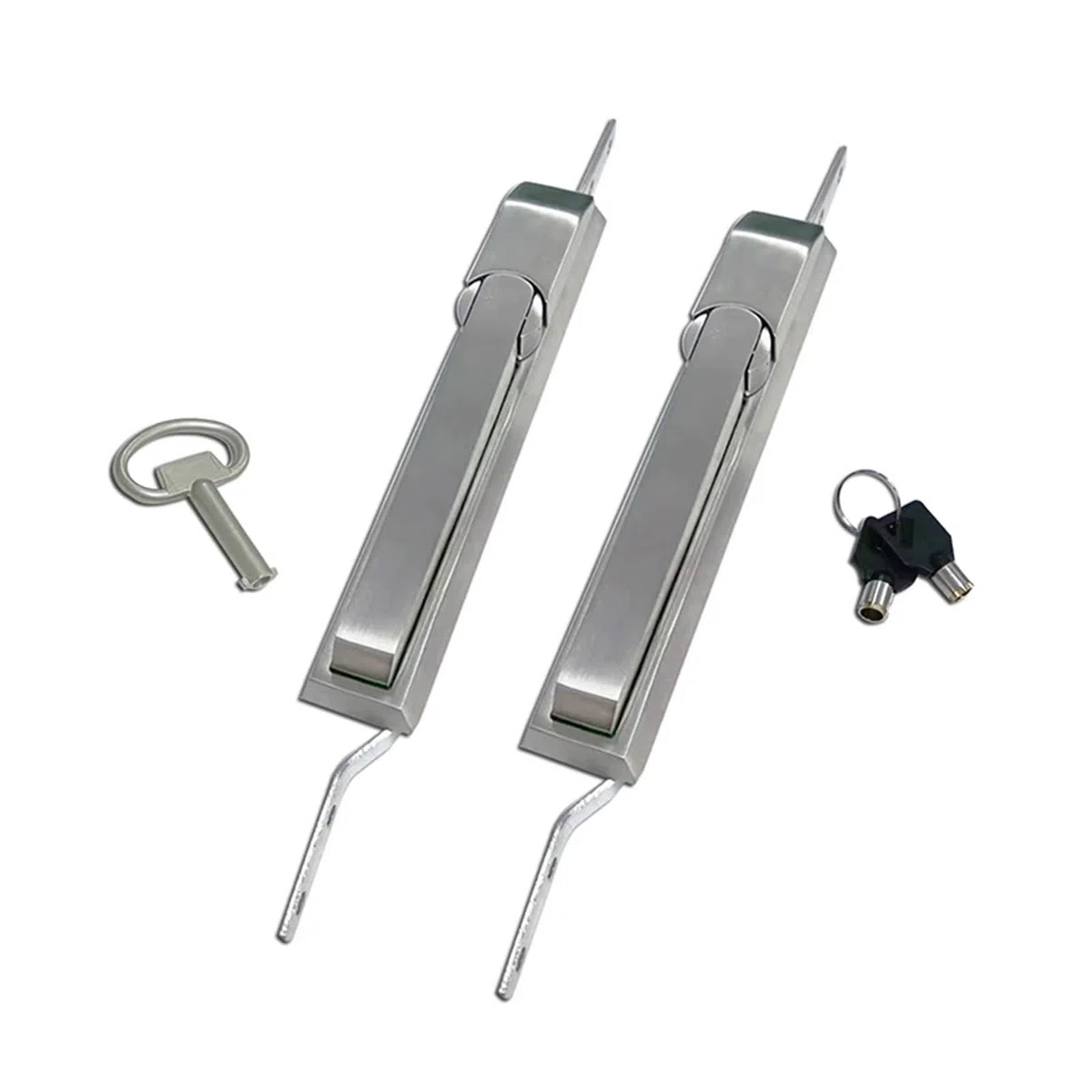 304 Edelstahl-Dreipunkt-Stangenverriegelungspanel, elektrisches Stangensteuerschloss, große Schaltschrank-Verteilerkastenschlösser(1 Sets-A-Stainless)